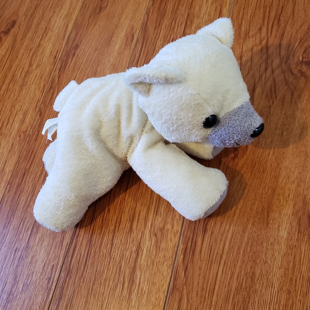Nursery polar bear beanie plush